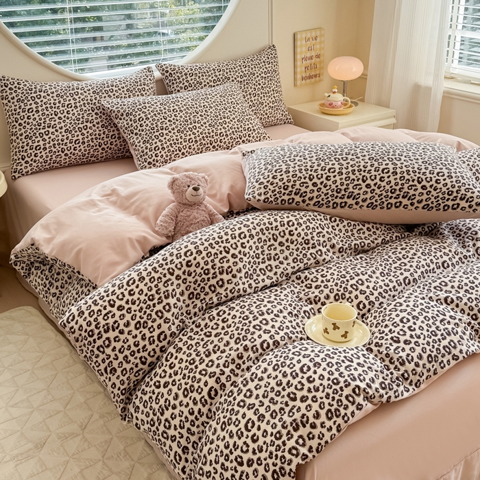 91家纺网 家纺一手货源 找家纺 （总）爱多多家居 2026新款双层纱针织棉印花四件套