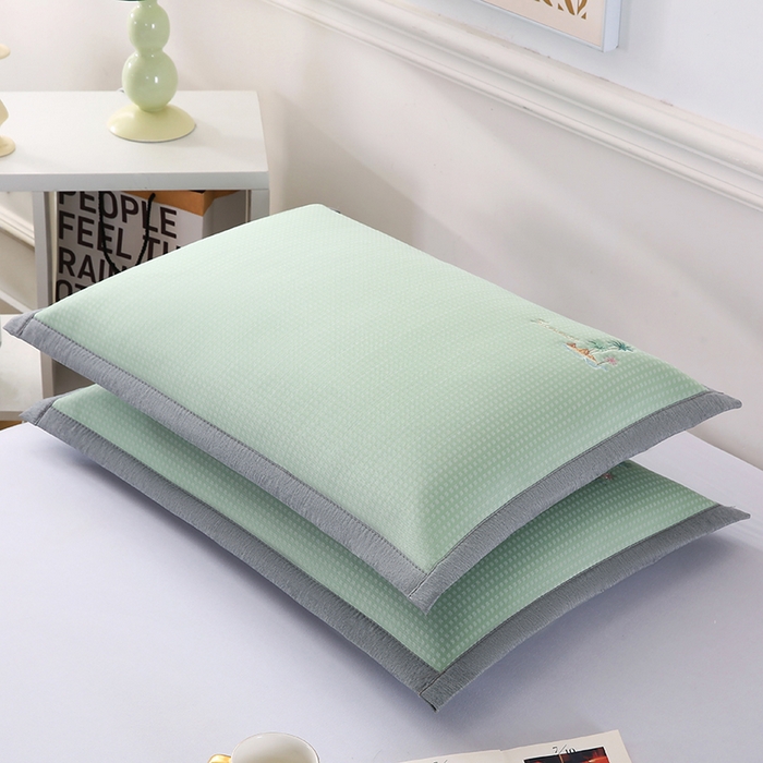 91家纺网 家纺一手货源 找家纺 （总）小牛席业 2026新款海岛夏日凉感冰丝枕套凉枕套夏天枕套冰丝枕套竹枕套藤枕套冰藤枕套