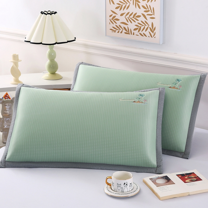 91家纺网 家纺一手货源 找家纺 （总）小牛席业 2026新款海岛夏日凉感冰丝枕套凉枕套夏天枕套冰丝枕套竹枕套藤枕套冰藤枕套