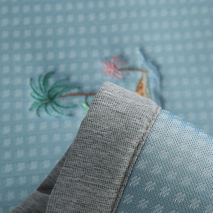 91家纺网 家纺一手货源 找家纺 小牛席业 2026新款海岛夏日凉感冰丝枕套凉枕套夏天枕套冰丝枕套竹枕套藤枕套冰藤枕套 海岛夏日凉感冰丝枕套-蓝色