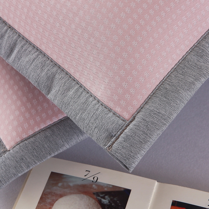 91家纺网 家纺一手货源 找家纺 小牛席业 2026新款海岛夏日凉感冰丝枕套凉枕套夏天枕套冰丝枕套竹枕套藤枕套冰藤枕套 海岛夏日凉感冰丝枕套-粉色