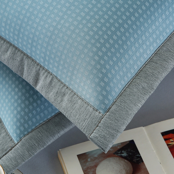 91家纺网 家纺一手货源 找家纺 小牛席业 2026新款海岛夏日凉感冰丝枕套凉枕套夏天枕套冰丝枕套竹枕套藤枕套冰藤枕套 海岛夏日凉感冰丝枕套-蓝色