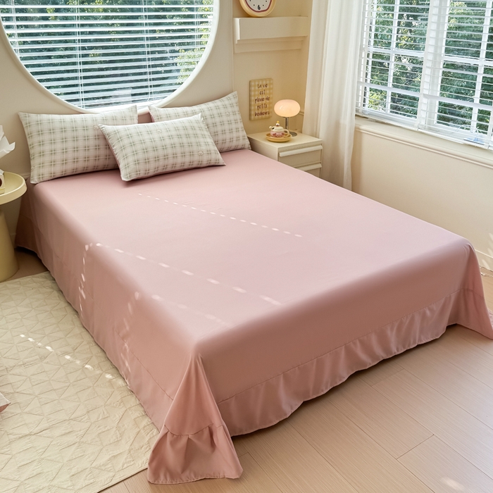 91家纺网 家纺一手货源 找家纺 （总）爱多多家居 2026新款双层纱针织棉印花四件套