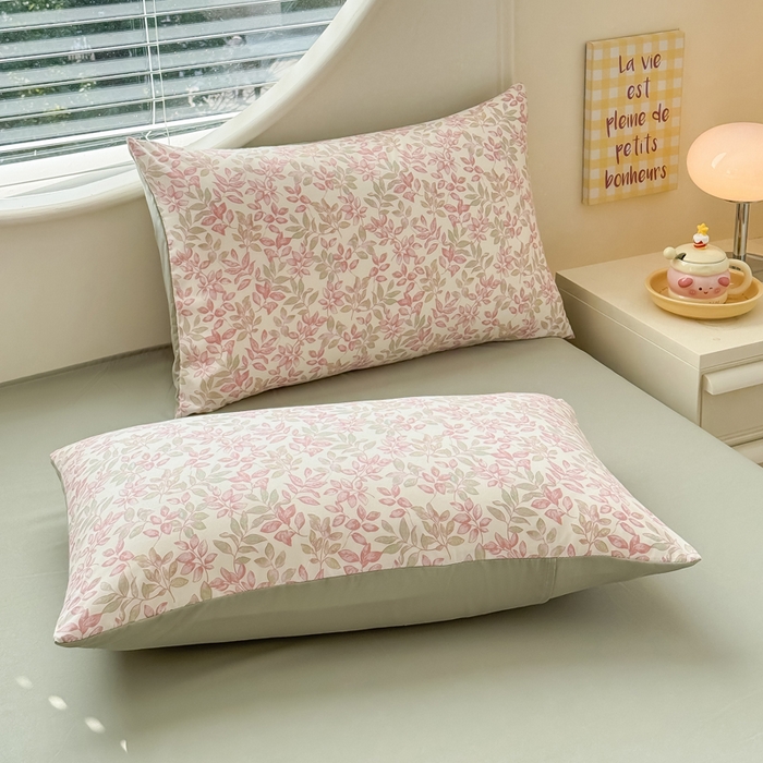 91家纺网 家纺一手货源 找家纺 爱多多家居 2026新款双层纱针织棉印花四件套 初夏