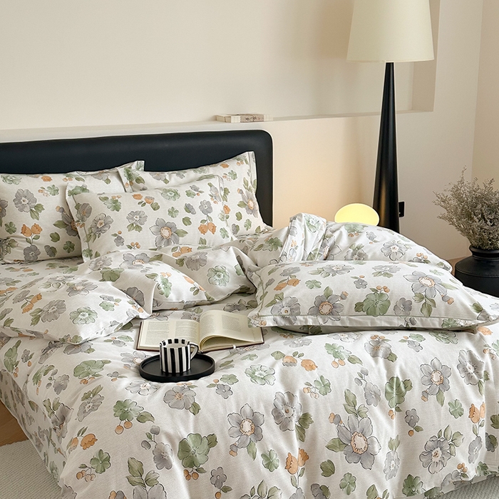 91家纺网 家纺一手货源 找家纺 塞纳 2026新款铂金暖绒加厚磨毛四件套 秋日芳菲