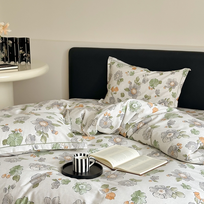 91家纺网 家纺一手货源 找家纺 塞纳 2026新款铂金暖绒加厚磨毛四件套 秋日芳菲