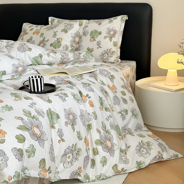 91家纺网 家纺一手货源 找家纺 塞纳 2026新款铂金暖绒加厚磨毛四件套 秋日芳菲