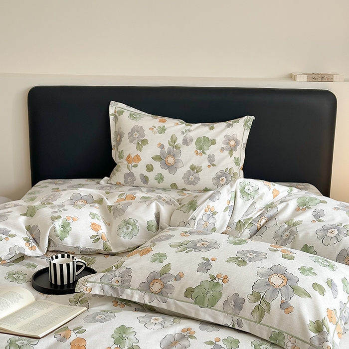 91家纺网 家纺一手货源 找家纺 塞纳 2026新款铂金暖绒加厚磨毛四件套 秋日芳菲