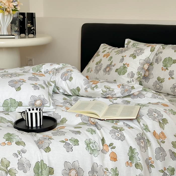 91家纺网 家纺一手货源 找家纺 塞纳 2026新款铂金暖绒加厚磨毛四件套 秋日芳菲