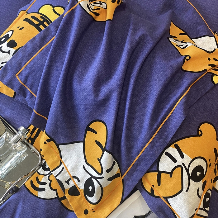 91家纺网 家纺一手货源 找家纺 塞纳 2026新款铂金暖绒加厚磨毛四件套 小老虎