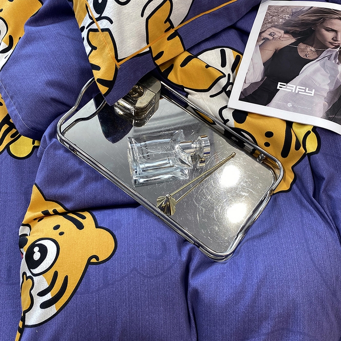 91家纺网 家纺一手货源 找家纺 塞纳 2026新款铂金暖绒加厚磨毛四件套 小老虎