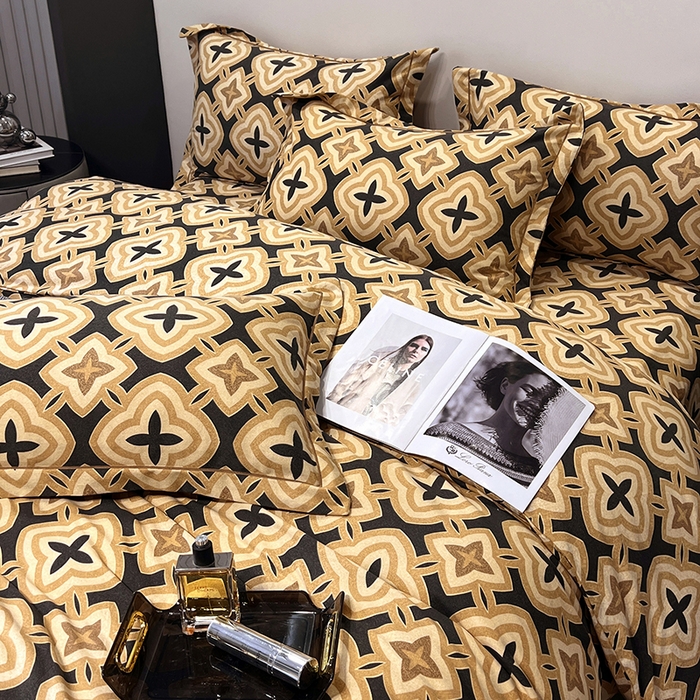 91家纺网 家纺一手货源 找家纺 塞纳 2026新款铂金暖绒加厚磨毛四件套 洛奇