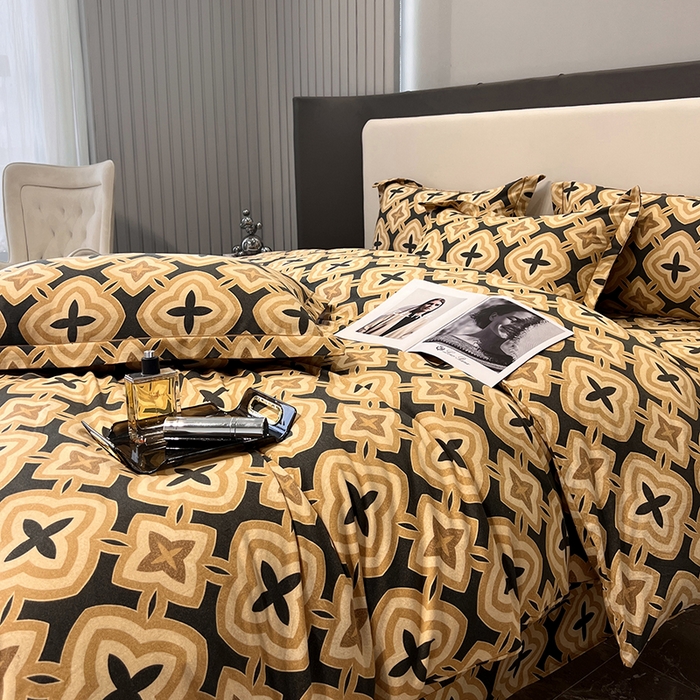 91家纺网 家纺一手货源 找家纺 塞纳 2026新款铂金暖绒加厚磨毛四件套 洛奇