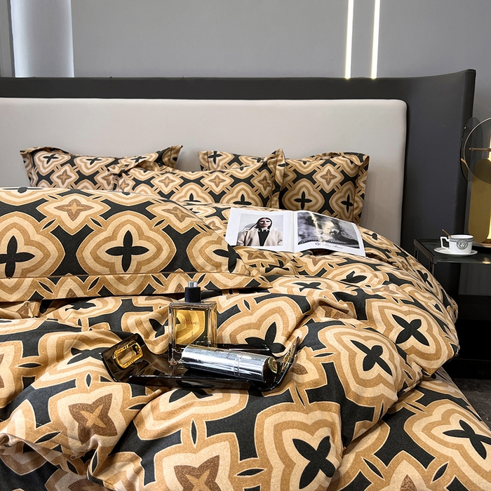 91家纺网 家纺一手货源 找家纺 塞纳 2026新款铂金暖绒加厚磨毛四件套 洛奇