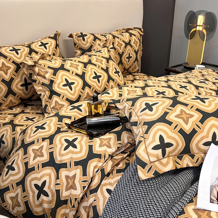 91家纺网 家纺一手货源 找家纺 塞纳 2026新款铂金暖绒加厚磨毛四件套 洛奇