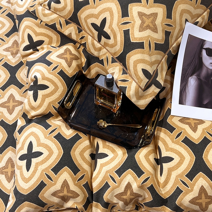 91家纺网 家纺一手货源 找家纺 塞纳 2026新款铂金暖绒加厚磨毛四件套 洛奇