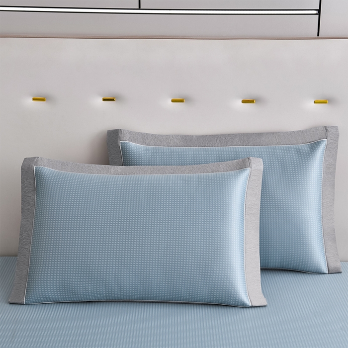 91家纺网 家纺一手货源 找家纺 小牛席业 2026新款花漾芯语绣花凉感冰丝席系列凉席藤席冰藤席冰丝席草席竹席乳胶席凉感豆豆席 蓝色