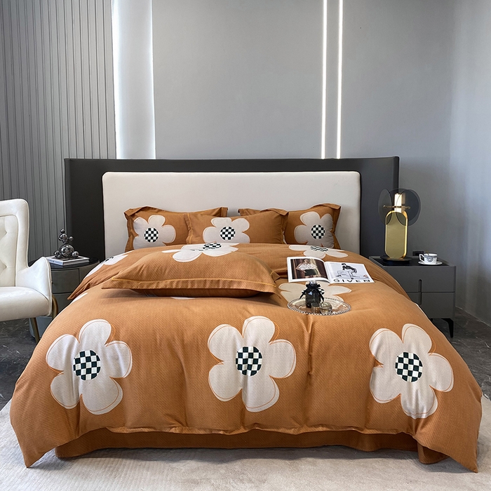 91家纺网 家纺一手货源 找家纺 塞纳 2026新款铂金暖绒加厚磨毛四件套 大雅之秀