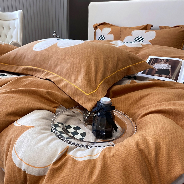 91家纺网 家纺一手货源 找家纺 塞纳 2026新款铂金暖绒加厚磨毛四件套 大雅之秀