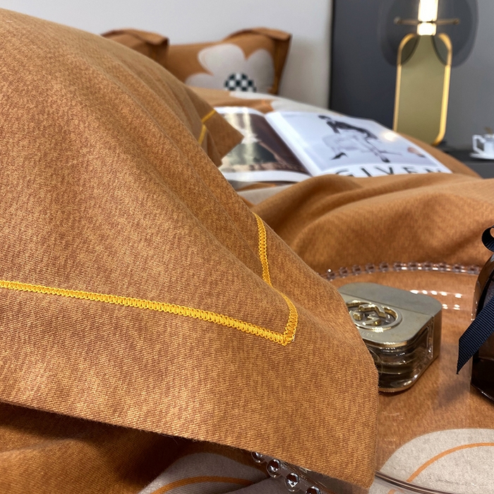 91家纺网 家纺一手货源 找家纺 塞纳 2026新款铂金暖绒加厚磨毛四件套 大雅之秀