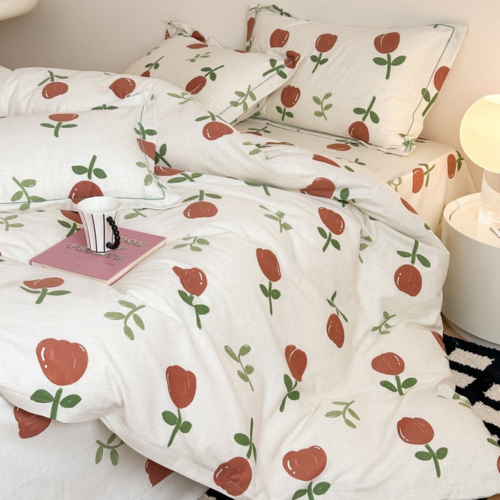 91家纺网 家纺一手货源 找家纺 塞纳 2026新款铂金暖绒加厚磨毛四件套 雅秀-红