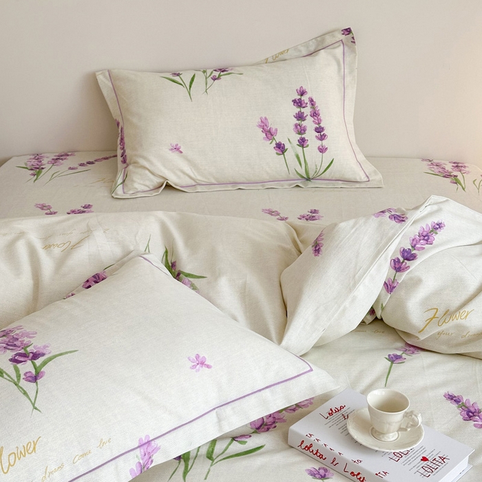 91家纺网 家纺一手货源 找家纺 塞纳 2026新款铂金暖绒加厚磨毛四件套 薰衣草