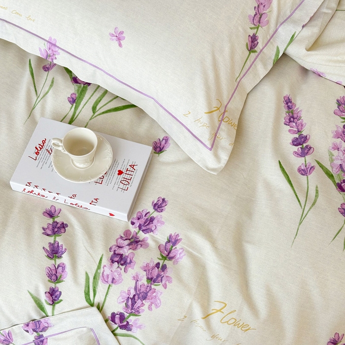 91家纺网 家纺一手货源 找家纺 塞纳 2026新款铂金暖绒加厚磨毛四件套 薰衣草