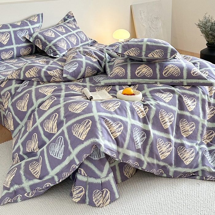 91家纺网 家纺一手货源 找家纺 塞纳 2026新款铂金暖绒加厚磨毛四件套 飞扬