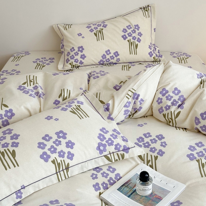 91家纺网 家纺一手货源 找家纺 塞纳 2026新款铂金暖绒加厚磨毛四件套 花曼雨