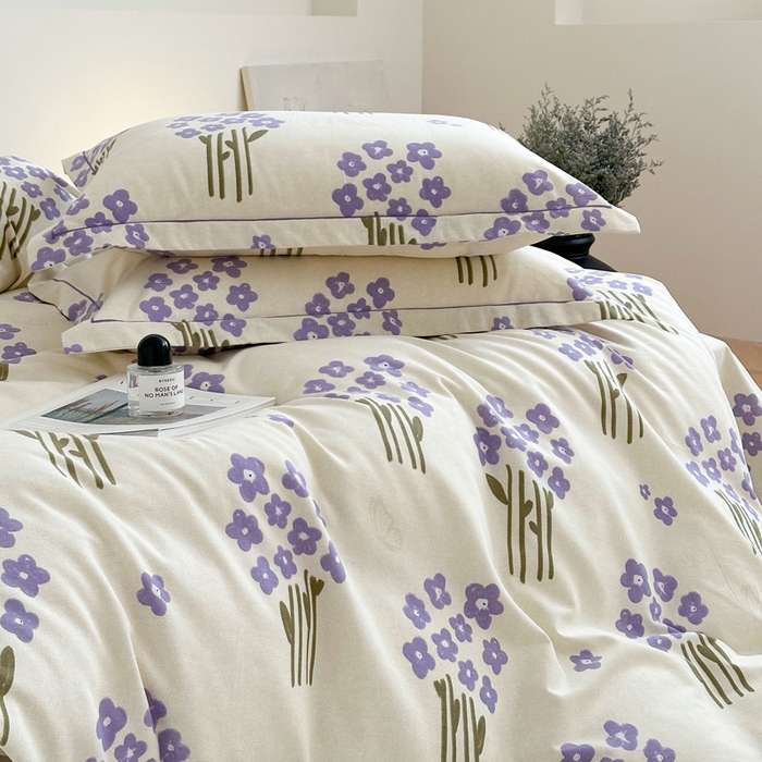 91家纺网 家纺一手货源 找家纺 塞纳 2026新款铂金暖绒加厚磨毛四件套 花曼雨