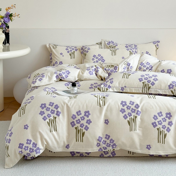 91家纺网 家纺一手货源 找家纺 塞纳 2026新款铂金暖绒加厚磨毛四件套 花曼雨