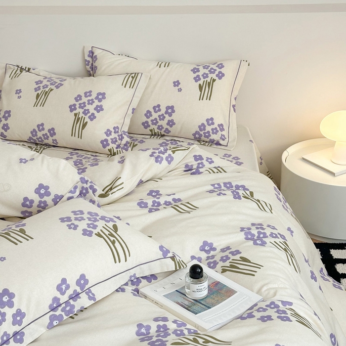 91家纺网 家纺一手货源 找家纺 塞纳 2026新款铂金暖绒加厚磨毛四件套 花曼雨