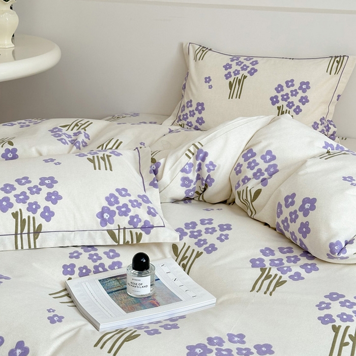 91家纺网 家纺一手货源 找家纺 塞纳 2026新款铂金暖绒加厚磨毛四件套 花曼雨