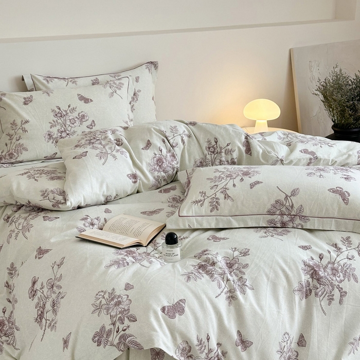 91家纺网 家纺一手货源 找家纺 塞纳 2026新款铂金暖绒加厚磨毛四件套 暮色