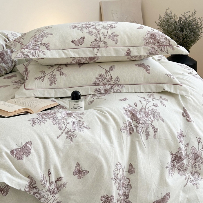 91家纺网 家纺一手货源 找家纺 塞纳 2026新款铂金暖绒加厚磨毛四件套 暮色