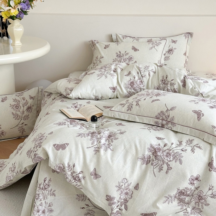 91家纺网 家纺一手货源 找家纺 塞纳 2026新款铂金暖绒加厚磨毛四件套 暮色