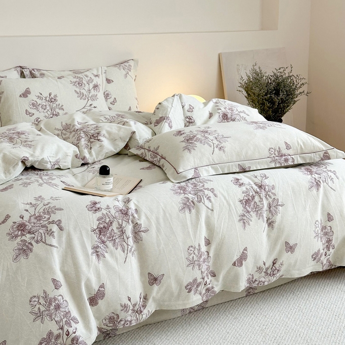 91家纺网 家纺一手货源 找家纺 塞纳 2026新款铂金暖绒加厚磨毛四件套 暮色