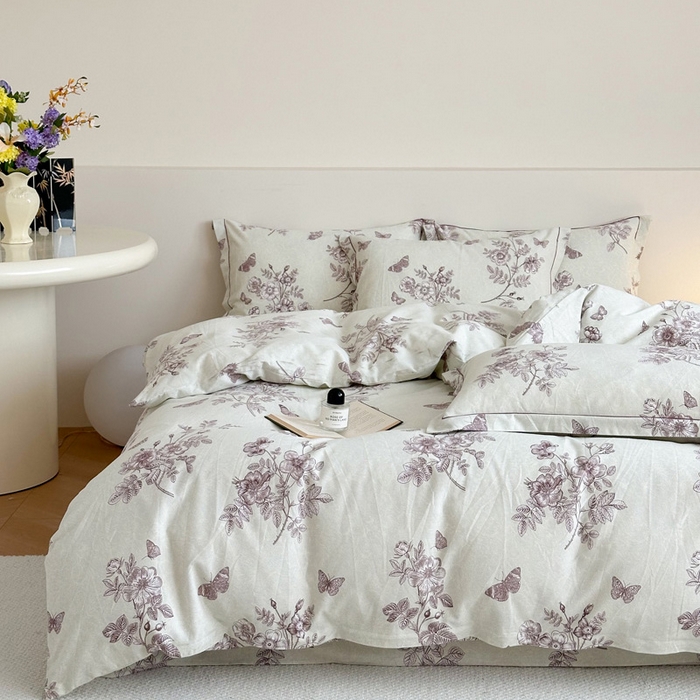 91家纺网 家纺一手货源 找家纺 塞纳 2026新款铂金暖绒加厚磨毛四件套 暮色