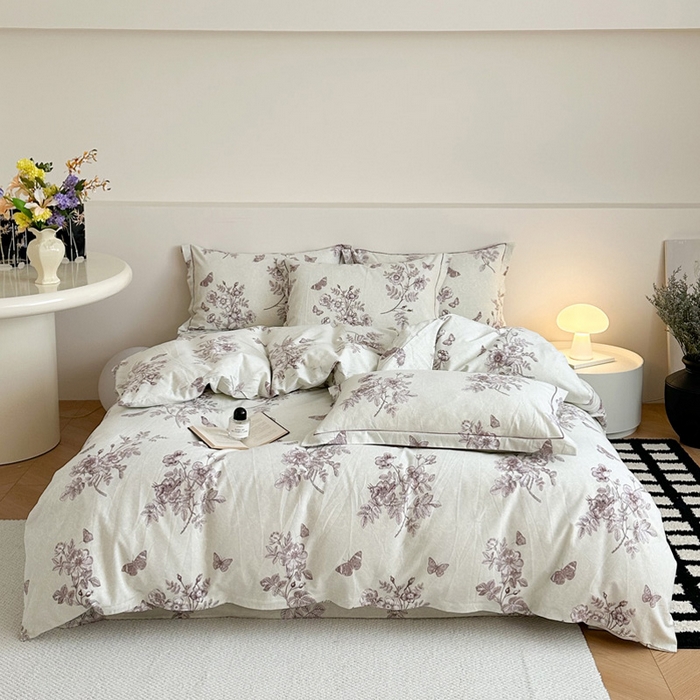 塞纳 2026新款铂金暖绒加厚磨毛四件套 暮色