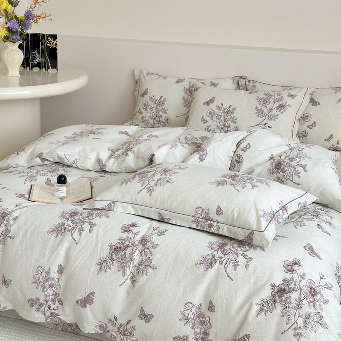 91家纺网 家纺一手货源 找家纺 塞纳 2026新款铂金暖绒加厚磨毛四件套 暮色