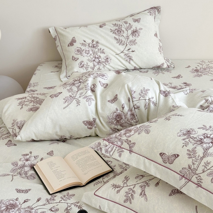 91家纺网 家纺一手货源 找家纺 塞纳 2026新款铂金暖绒加厚磨毛四件套 暮色