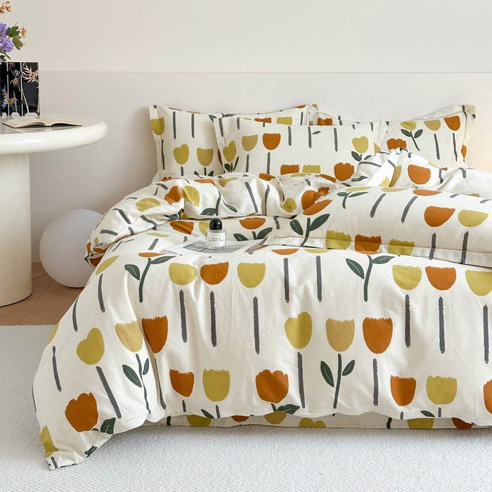 91家纺网 家纺一手货源 找家纺 塞纳 2026新款铂金暖绒加厚磨毛四件套 花开半夏