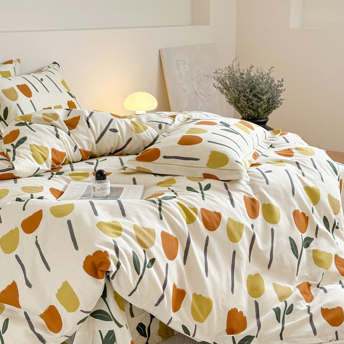 91家纺网 家纺一手货源 找家纺 塞纳 2026新款铂金暖绒加厚磨毛四件套 花开半夏