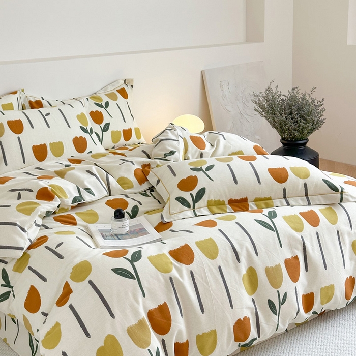 91家纺网 家纺一手货源 找家纺 塞纳 2026新款铂金暖绒加厚磨毛四件套 花开半夏