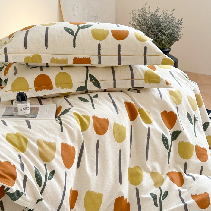 91家纺网 家纺一手货源 找家纺 塞纳 2026新款铂金暖绒加厚磨毛四件套 花开半夏