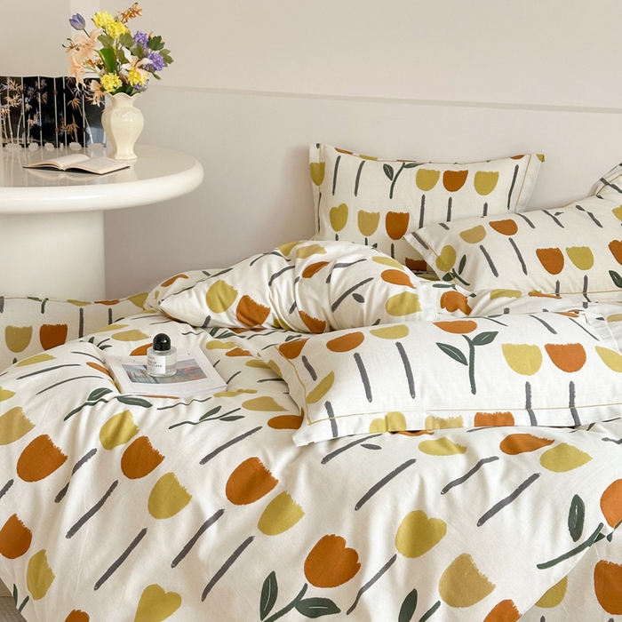 91家纺网 家纺一手货源 找家纺 塞纳 2026新款铂金暖绒加厚磨毛四件套 花开半夏