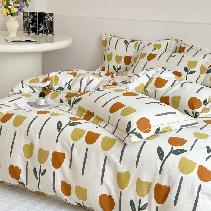 91家纺网 家纺一手货源 找家纺 塞纳 2026新款铂金暖绒加厚磨毛四件套 花开半夏