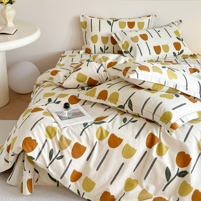 91家纺网 家纺一手货源 找家纺 塞纳 2026新款铂金暖绒加厚磨毛四件套 花开半夏