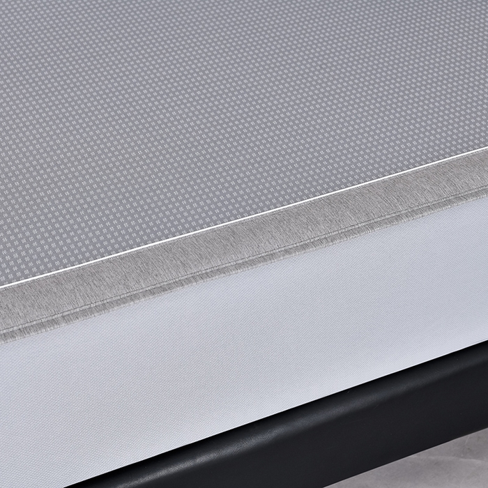 91家纺网 家纺一手货源 找家纺 小牛席业 2026新款花漾芯语绣花凉感冰丝席系列（床笠款）凉席藤席冰藤席冰丝席草席竹席乳胶席凉感豆豆席 灰色