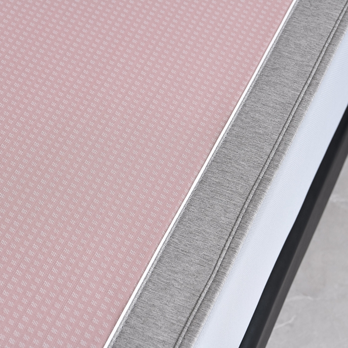 91家纺网 家纺一手货源 找家纺 小牛席业 2026新款花漾芯语绣花凉感冰丝席系列（床笠款）凉席藤席冰藤席冰丝席草席竹席乳胶席凉感豆豆席 粉色